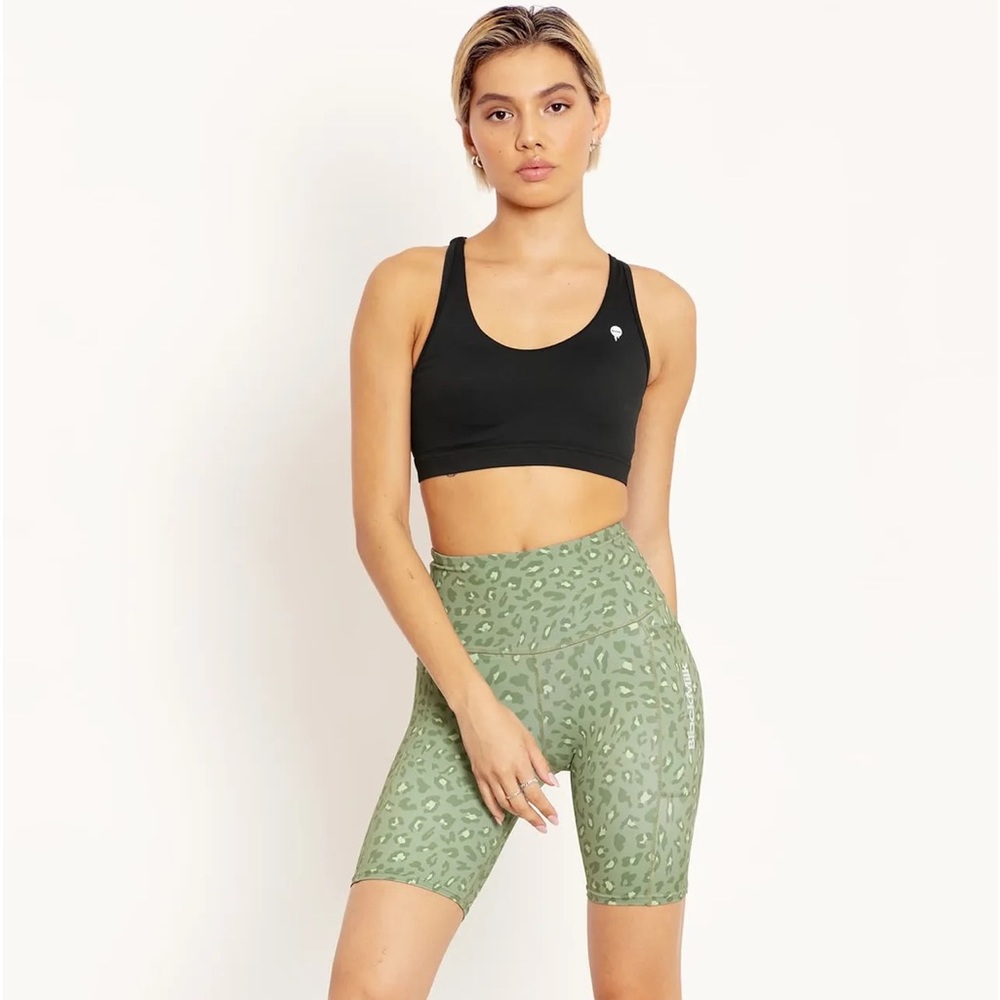 Green Leopard Print Women's Shorts